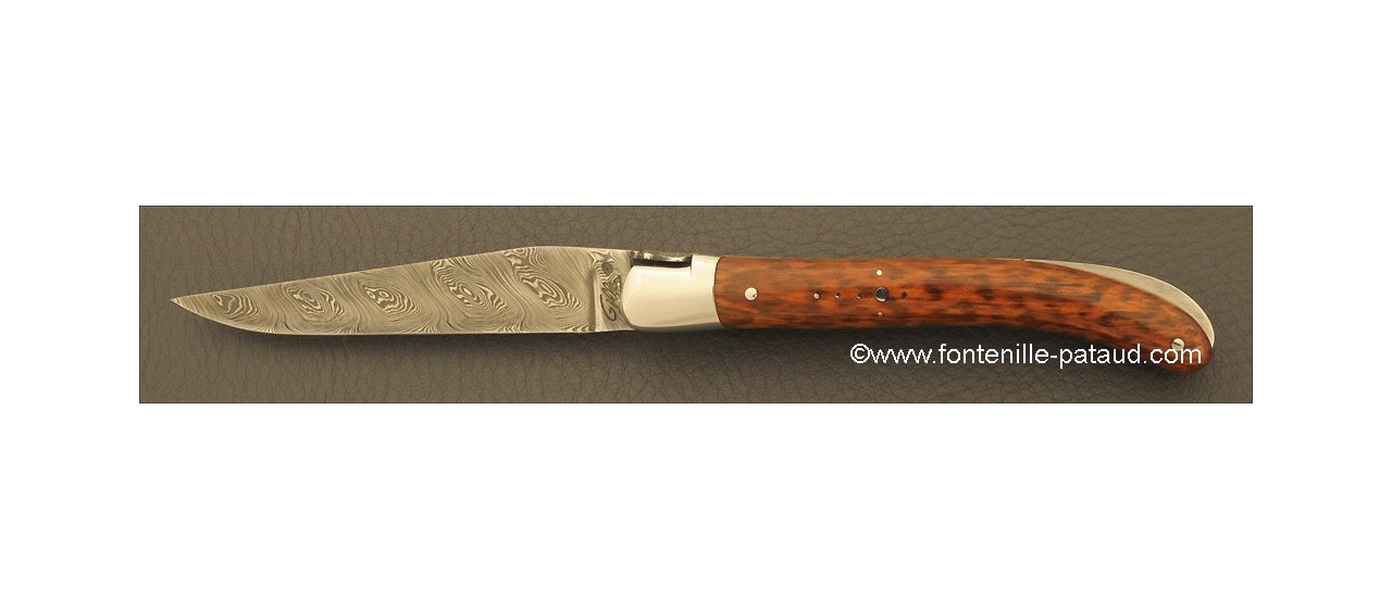 Laguiole Knife Le Pocket Damascus Range Amourette