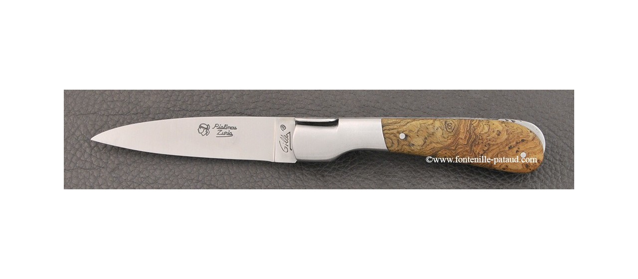Corsican Pialincu knife Classic Range teak burl