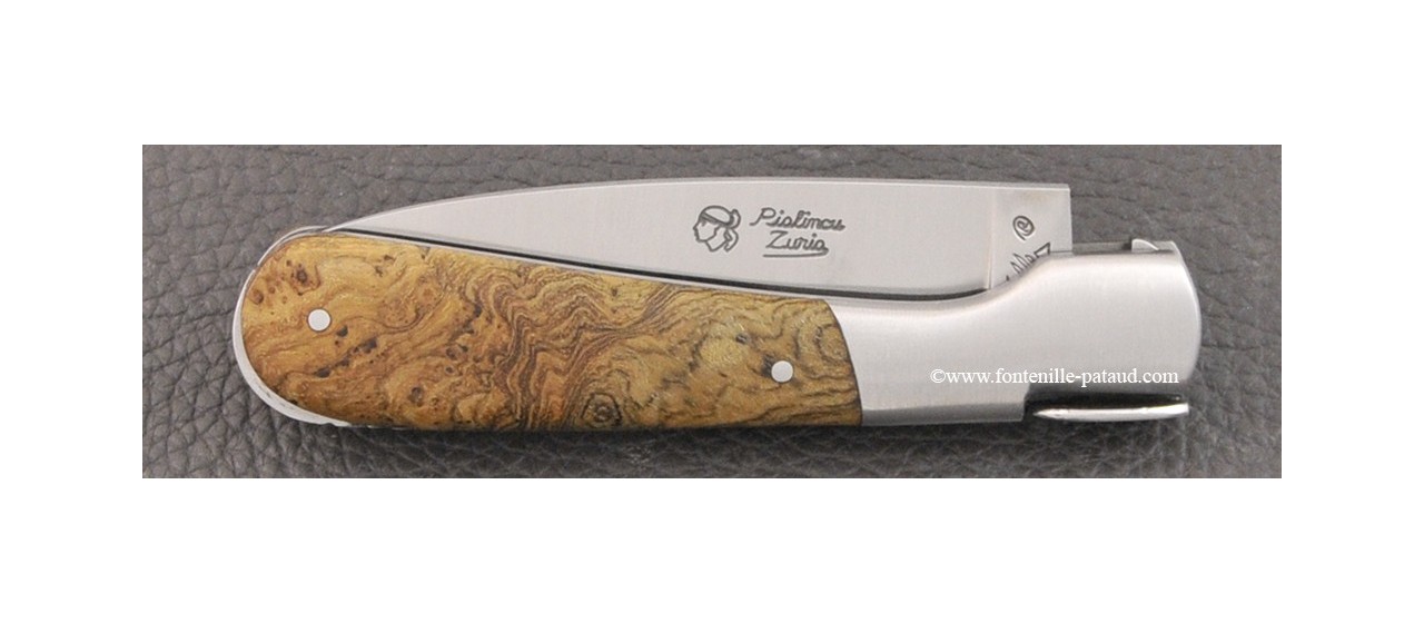 Corsican Pialincu knife Classic Range teak burl