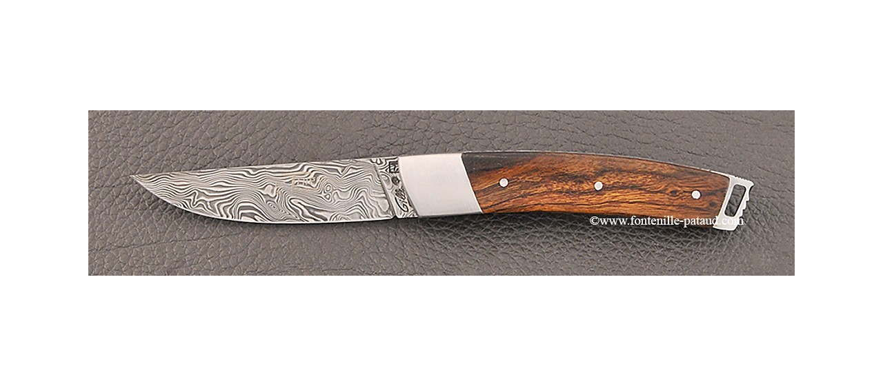 Le Thiers® Nature knife Damascus ironwood handle