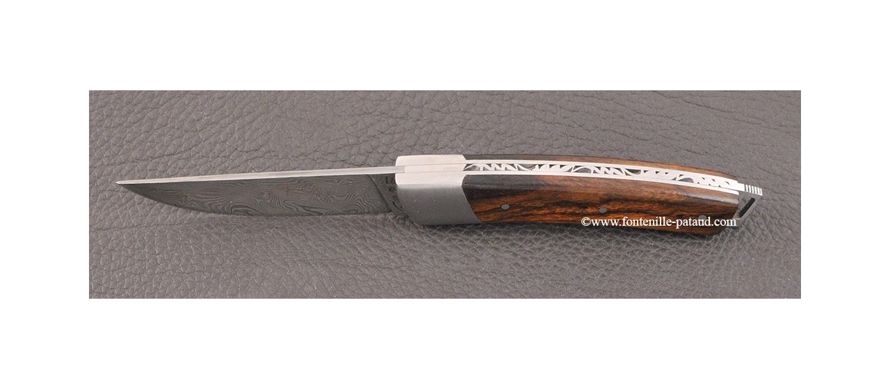 Le Thiers® Nature knife Damascus ironwood handle