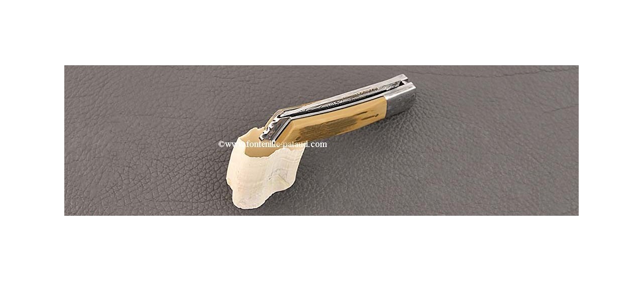 Couteau Le Thiers® Pocket Damas ivoire de mammouth