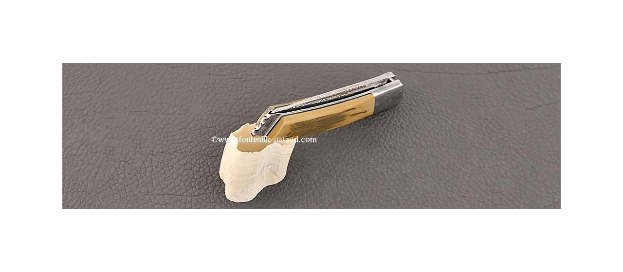 Le Thiers® Nature knife Damascus mammoth ivory