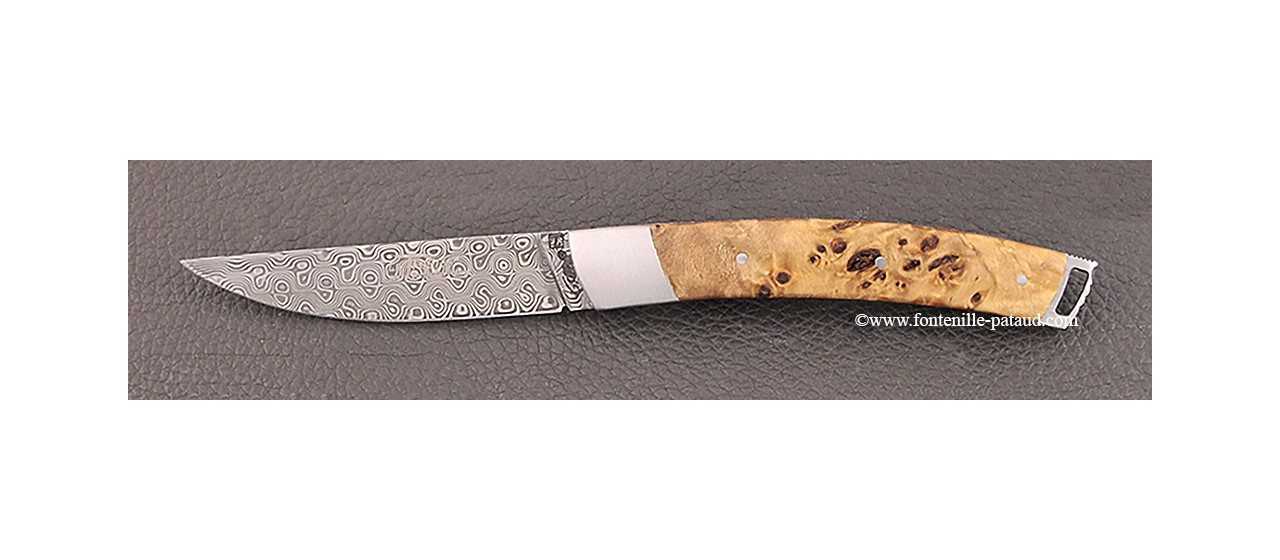 Le Thiers® Nature Damascus Stabilized poplar burl