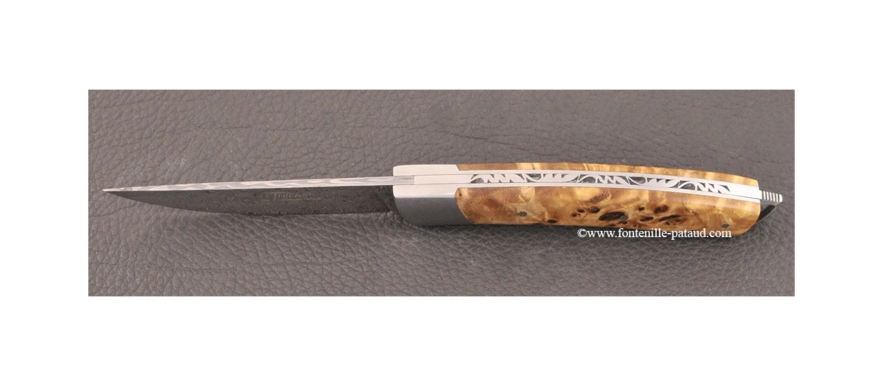 Le Thiers® Nature Damascus Stabilized poplar burl