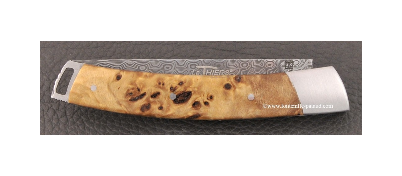 Le Thiers® Nature Damascus Stabilized poplar burl