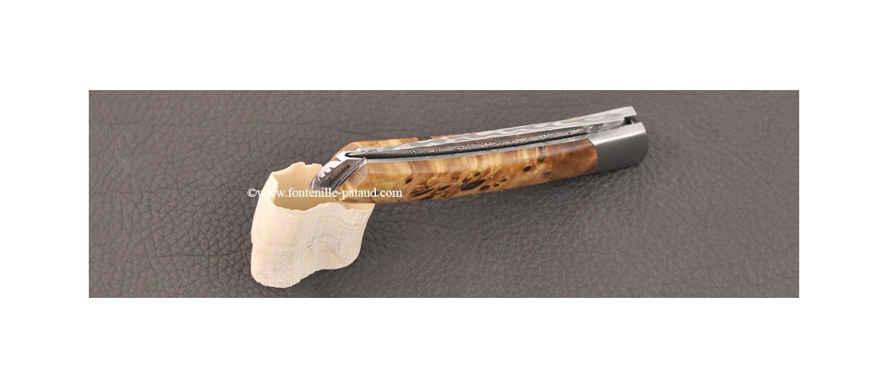 Le Thiers® Nature Damascus Stabilized poplar burl