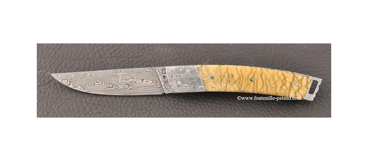 Le Thiers® Nature knife Damascus tiger coral