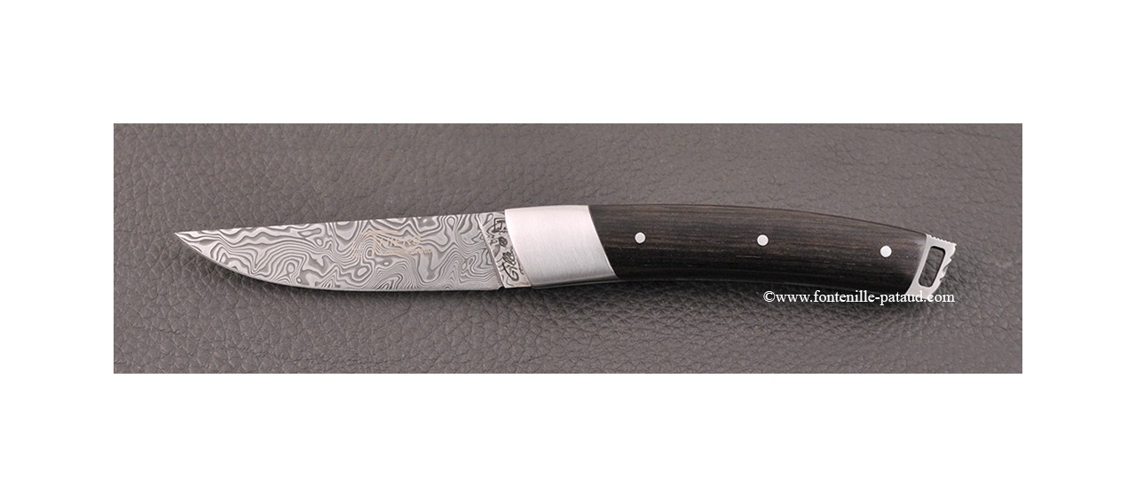 Le Thiers® Nature knife Damascus real ebony handle