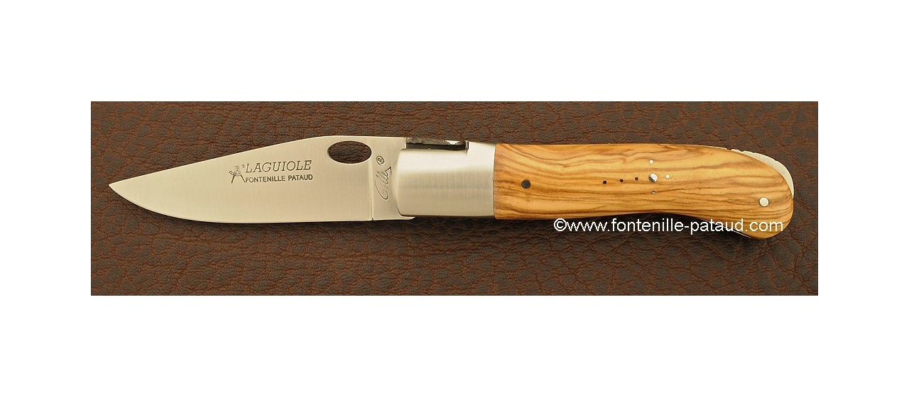 Laguiole Knife Gentleman Single Hand Opening Range Olivewood