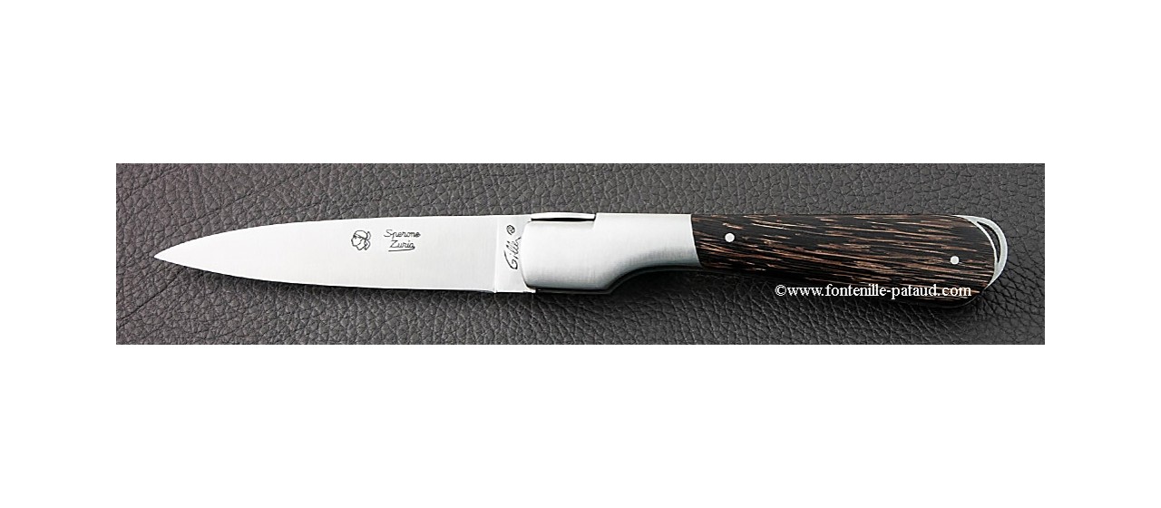 Corsican Sperone knife Classic Range Stabilized black palm tree