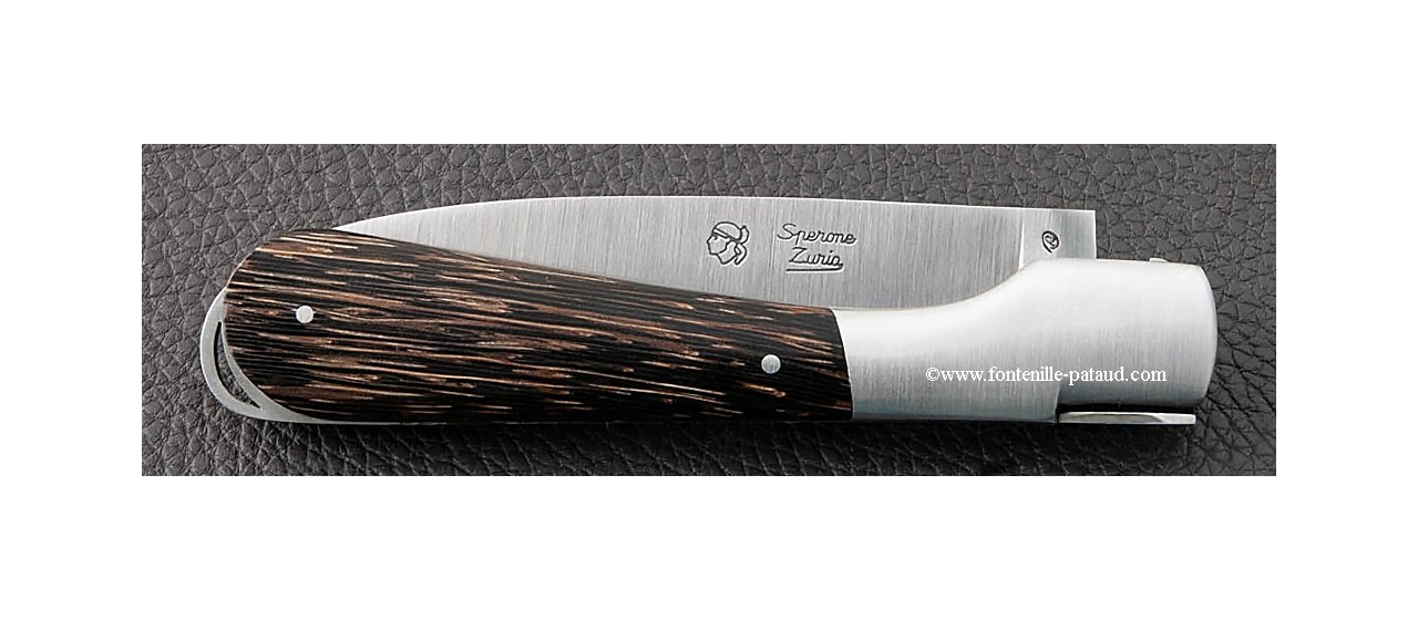 Couteau Sperone Corse Classique palmier stabilisé noir