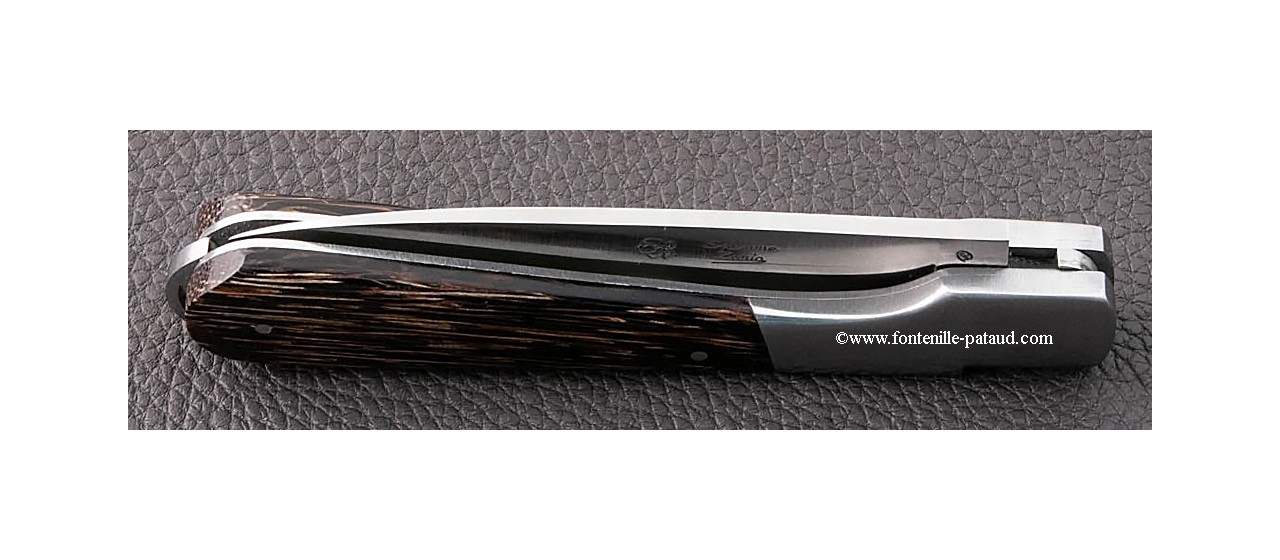 Corsican Sperone knife Classic Range Stabilized black palm tree