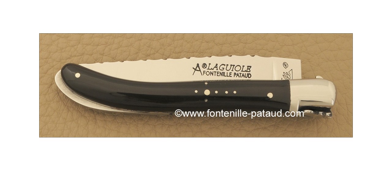 Laguiole Knife XS Guilloche Range Buffalo Horn tip