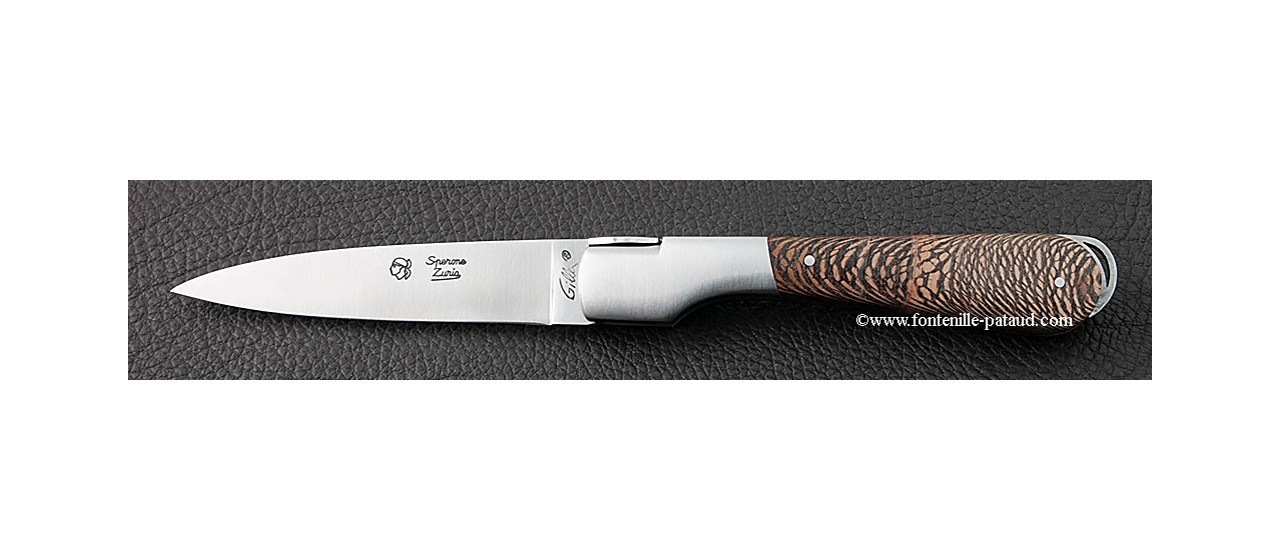 Corsican Sperone knife Classic Range Stabilized black plane tree