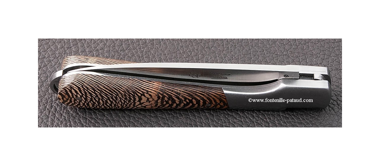 Corsican Sperone knife Classic Range Stabilized black plane tree