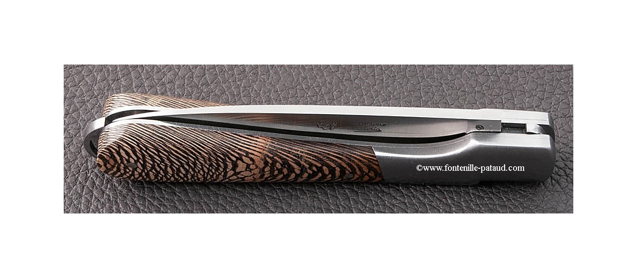 Couteau Sperone Corse Classique platane stabilisé noir