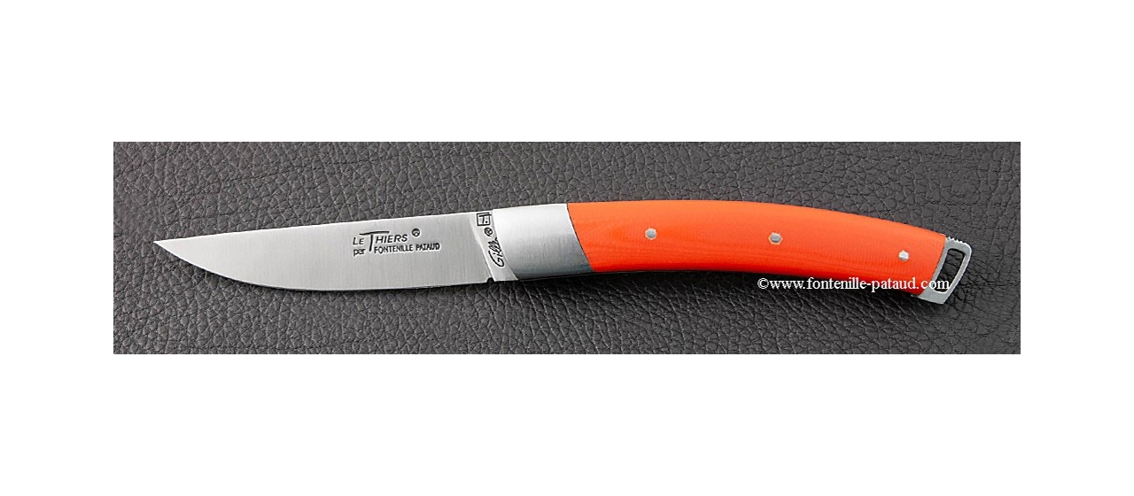 Le Thiers® Nature knife orange micarta