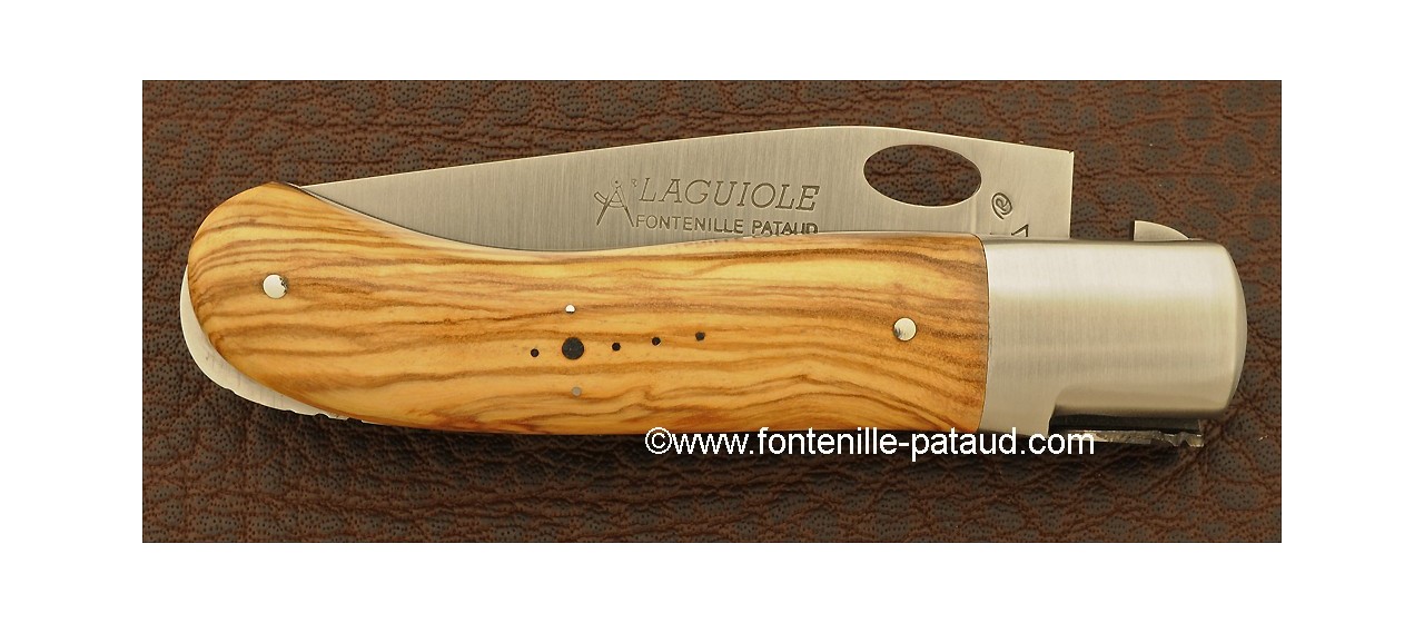 Laguiole Knife Gentleman Single Hand Opening Range Olivewood