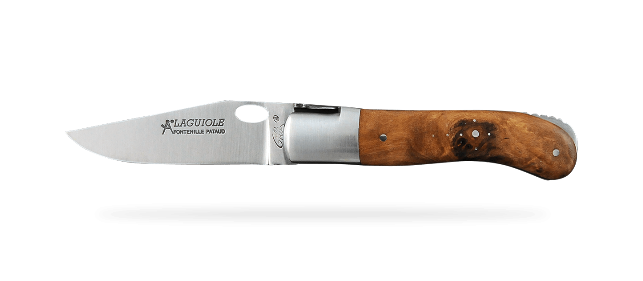 Laguiole Gentleman Single Hand Opening Range Stabilized Poplar burl