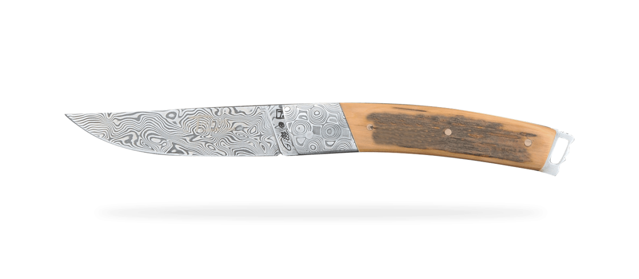 Le Thiers® Pocket Damascus Mammoth ivory
