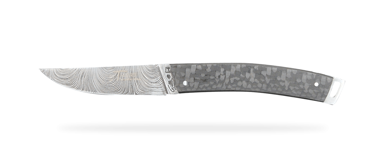 Le Thiers® Pocket Damascus Carbon fiber ultra light