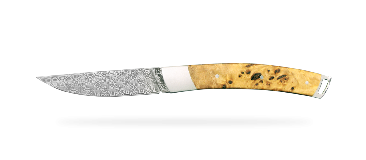 Le Thiers® Nature Damascus Stabilized poplar burl