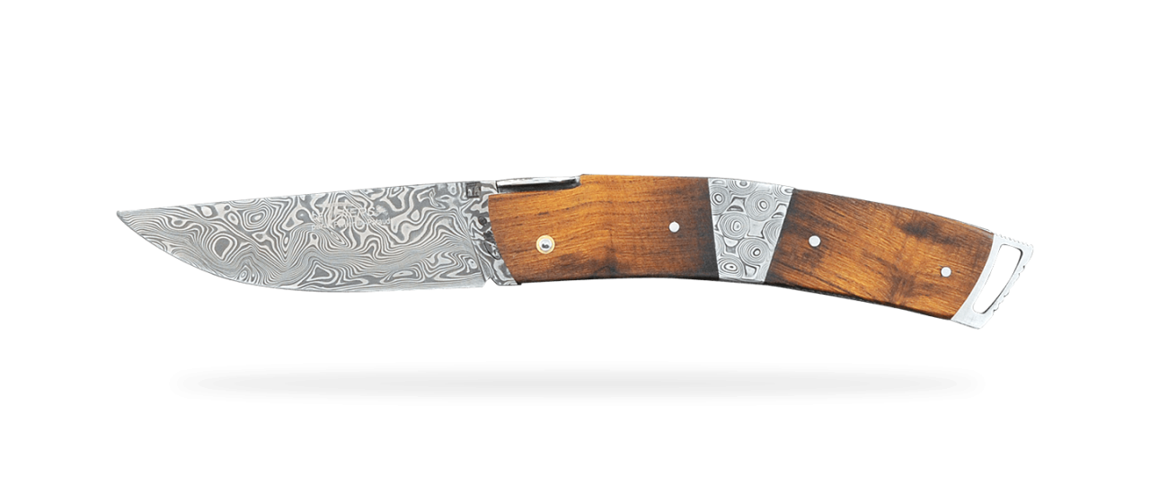 Le Thiers® Gentleman Damascus Central bolster Ironwood, Delicate filework