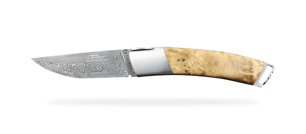 Le Thiers® Gentleman Damascus Stabilized poplar burl