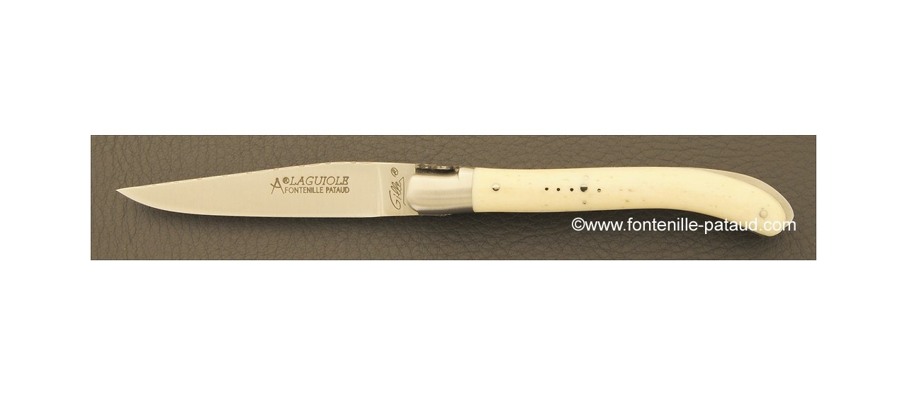 Laguiole Knife XS Guilloche Range Real bone