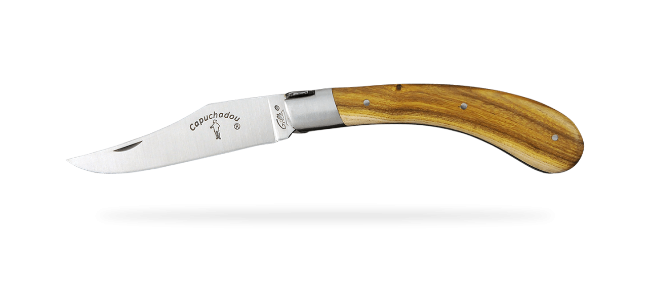 "Le Capuchadou®" 12 cm handmade knife, Pistachio wood