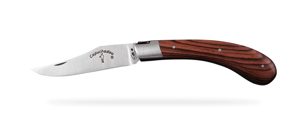 "Le Capuchadou®" 12 cm hand made knife, purplewood