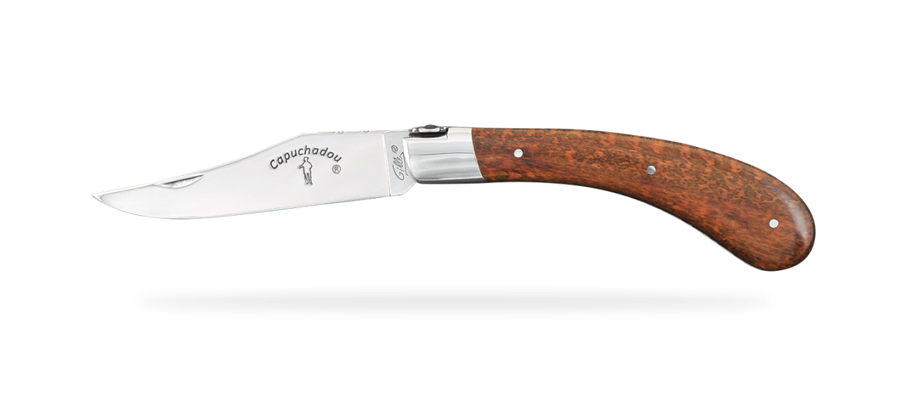 "Le Capuchadou®-Guilloché" 12 cm handmade knife, Amourette
