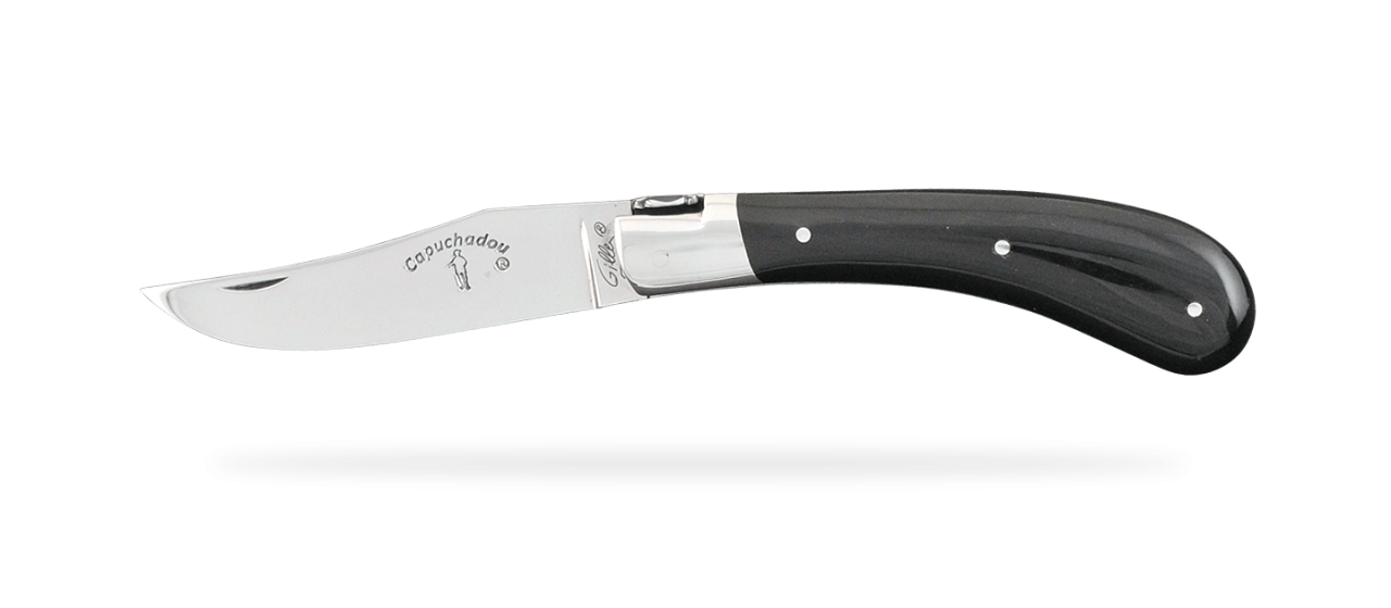 "Le Capuchadou®" 10 cm handmade knife, Buffalo horn