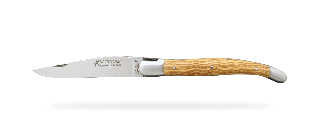 Laguiole Traditional 12 cm Guilloché Range Olivewood