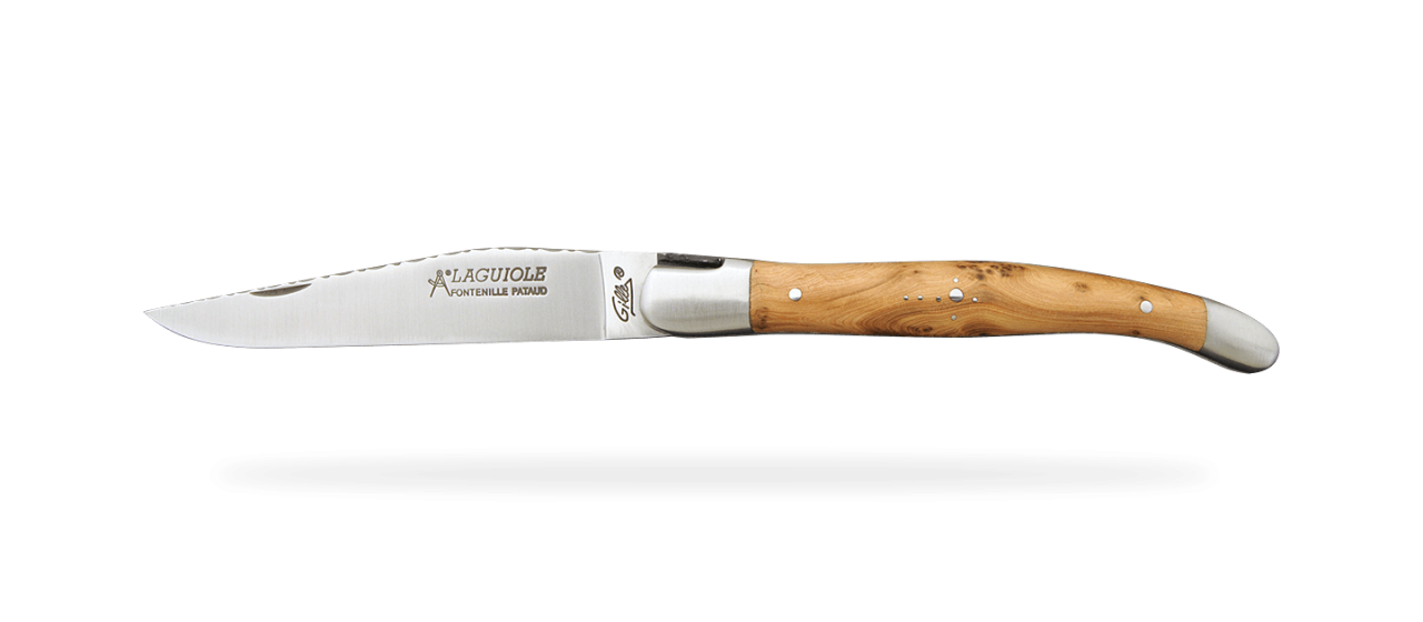 Laguiole Traditional 12 cm Guilloché Range Juniper Burl