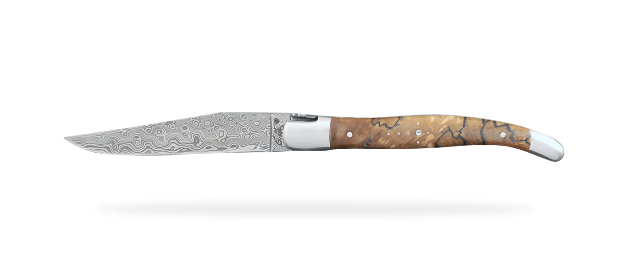 Laguiole Traditional 12 cm Damascus Range Stabilized beech