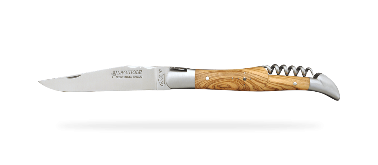 Laguiole Traditionnel 12 cm Classique avec Tire-Bouchon Olivier