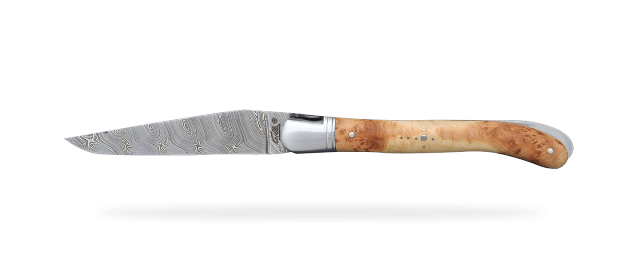 Laguiole Nature Damascus Range Juniper Burl