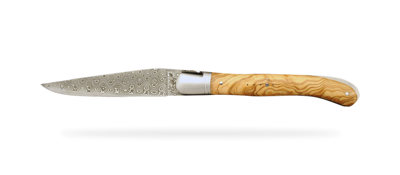 Laguiole Nature Damascus Range Olivewood