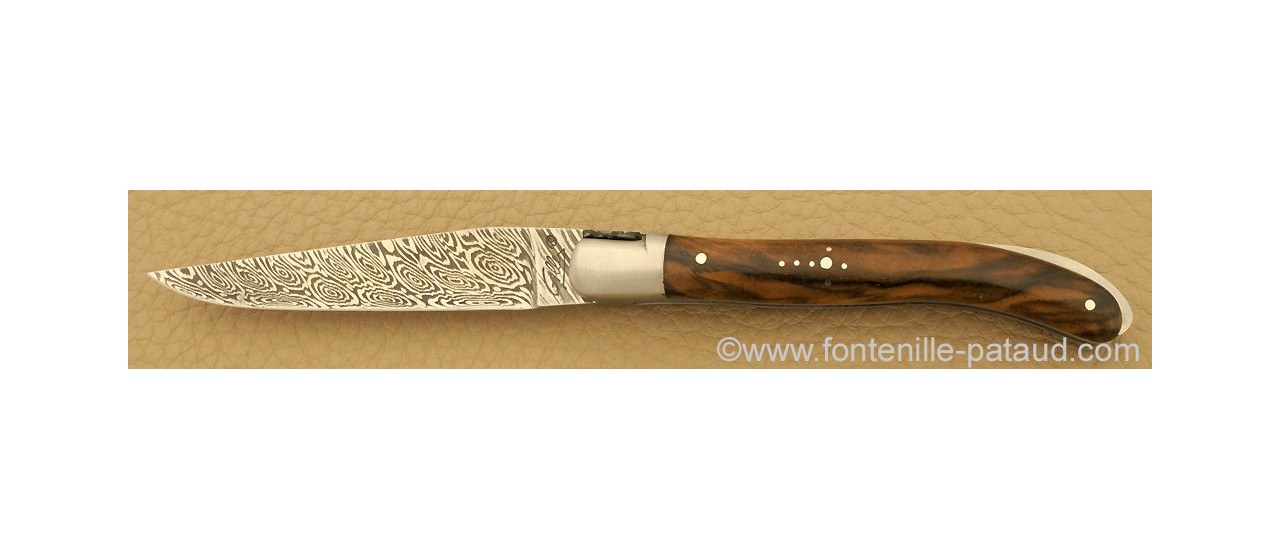 Laguiole Knife XS Damascus Range Walnut