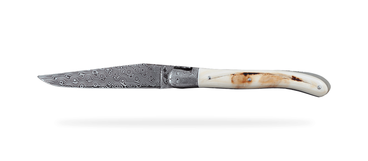 Laguiole Nature Damascus Range Warthog Delicate File Work