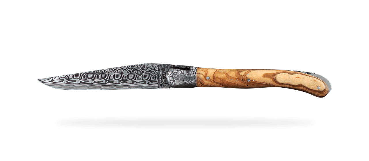 Laguiole Nature Damascus Range Olivewood