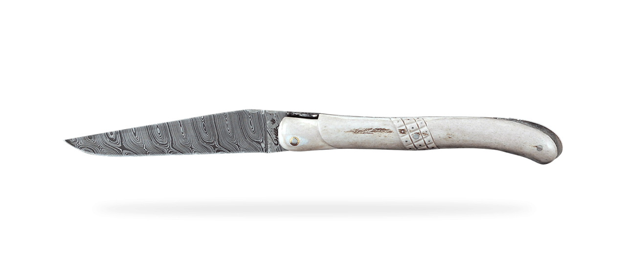 Laguiole Nature 2014 Damascus Range Full handle polished Stag