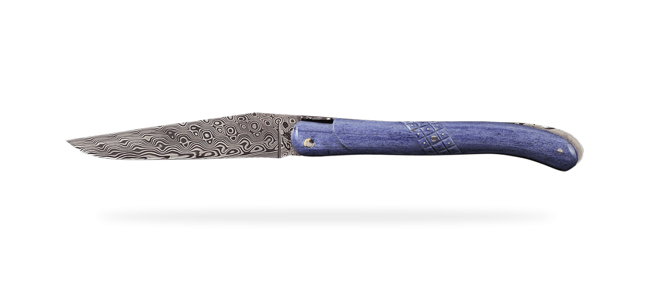 Laguiole Nature 2014 Damascus Range Full Blue Bone