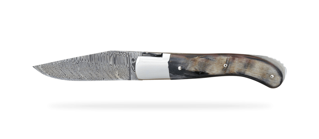 Laguiole Sport Damascus Range Ram Horn