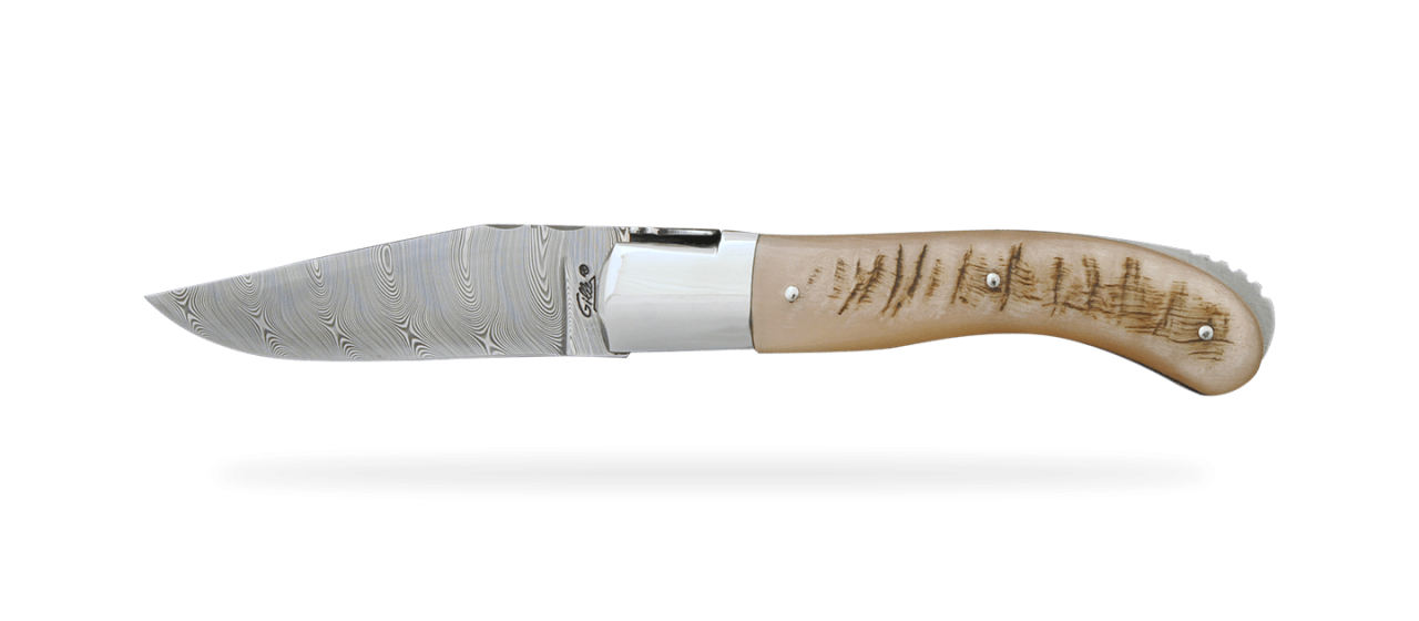 Laguiole Sport Damascus Range Ram horn