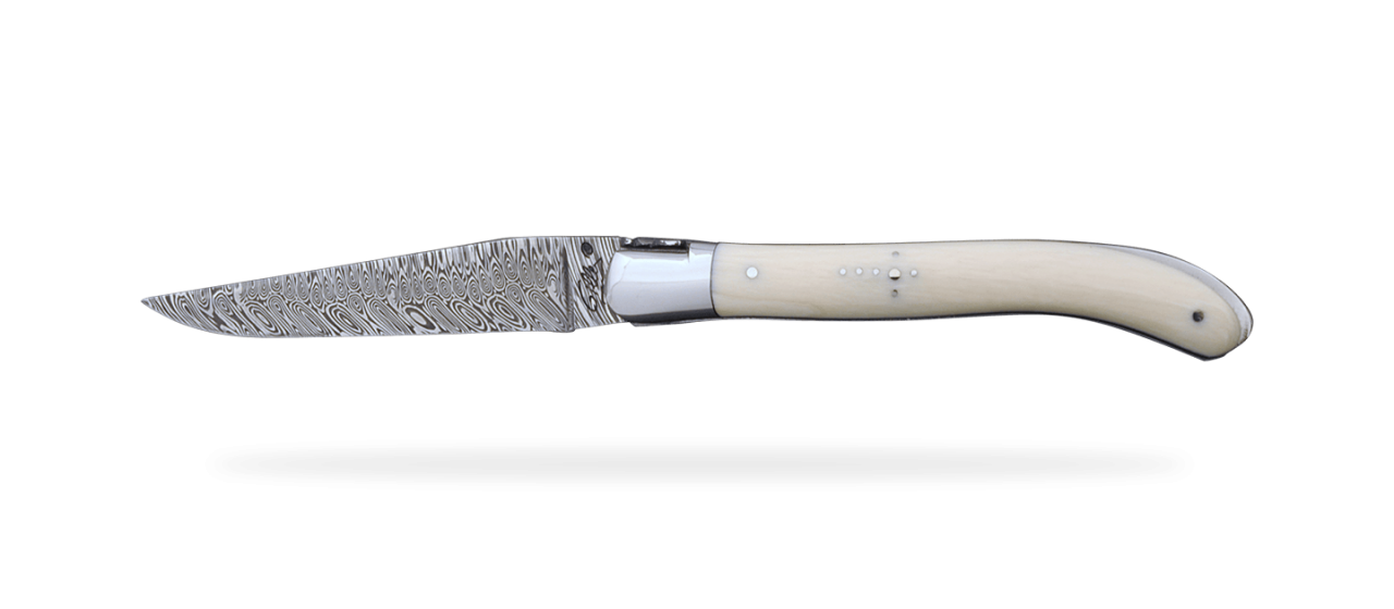 Laguiole XS Damas Ivoire de mammouth blanc