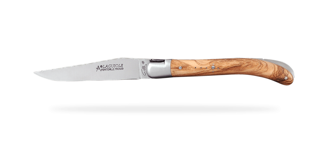 Laguiole Le Pocket Guilloché Range Olive wood