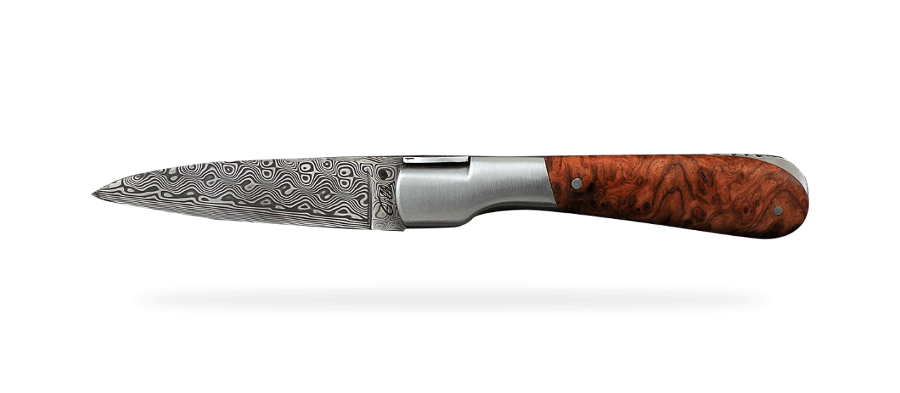 Corsican Pialincu "Guilloché" Damascus range Stabilized poplar burl